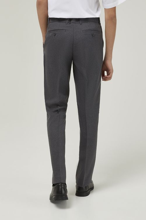 Back view of Graphite Contemporary School Trousers by Trutex
