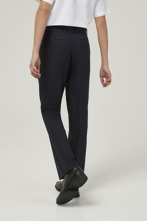 Back view of Navy Contemporary School Trousers by Trutex