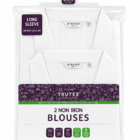 Twin pack long sleeve revere collar blouses by Trutex