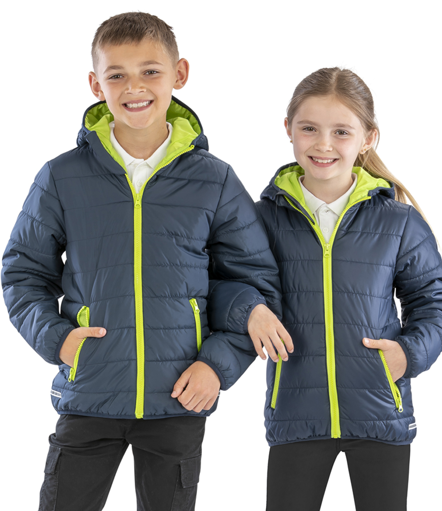 Result Core Padded Jacket Navy/Lime