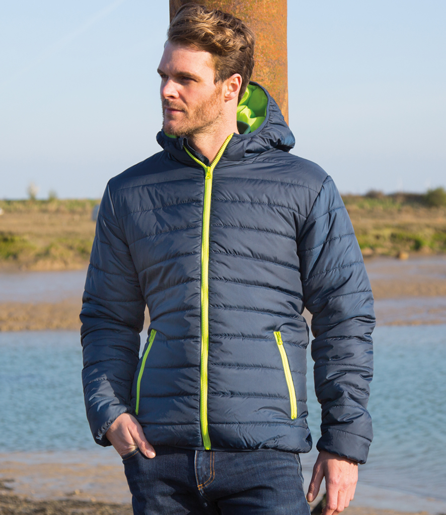 Result Core Padded Jacket Navy/Lime