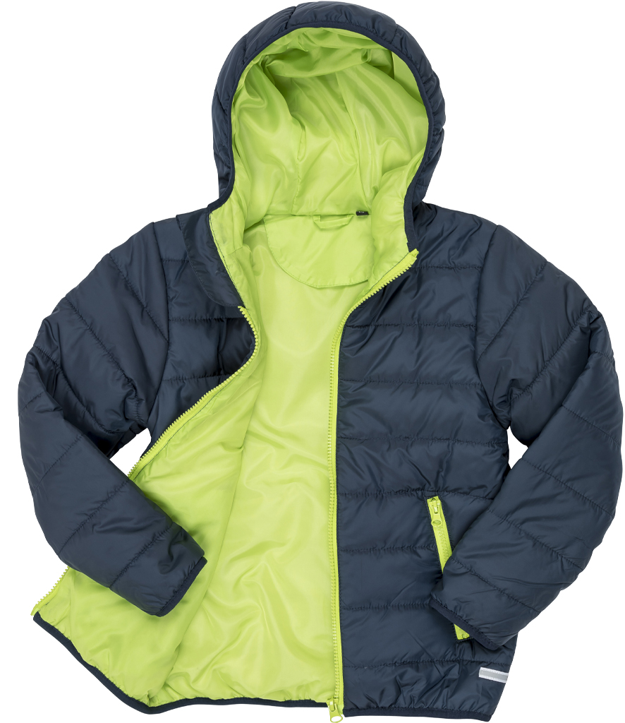 Result Core Padded Jacket Navy/Lime