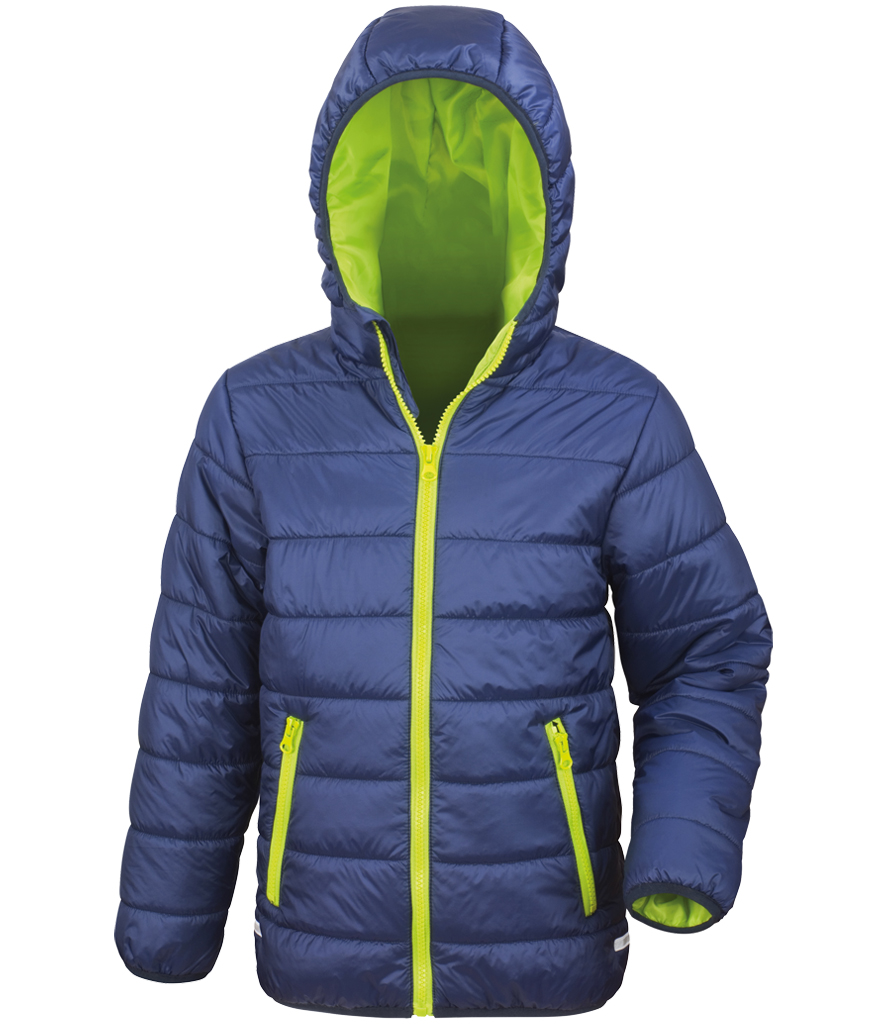 Result Core Padded Jacket Navy/Lime